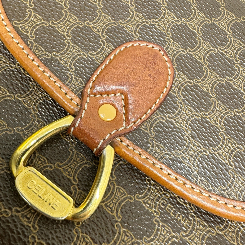 CELINE Macadam Shoulder Bag Triomphe Leather - Picture 9 of 11